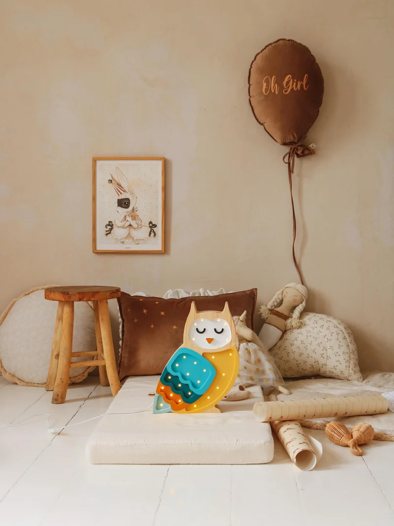 Little Lights Owl Night Light | Mustard