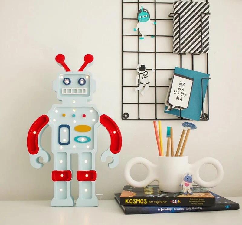 Little Lights Robot Night Light | Metalic Blue