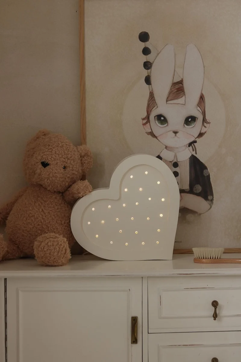 Little Lights Heart Night Light | White