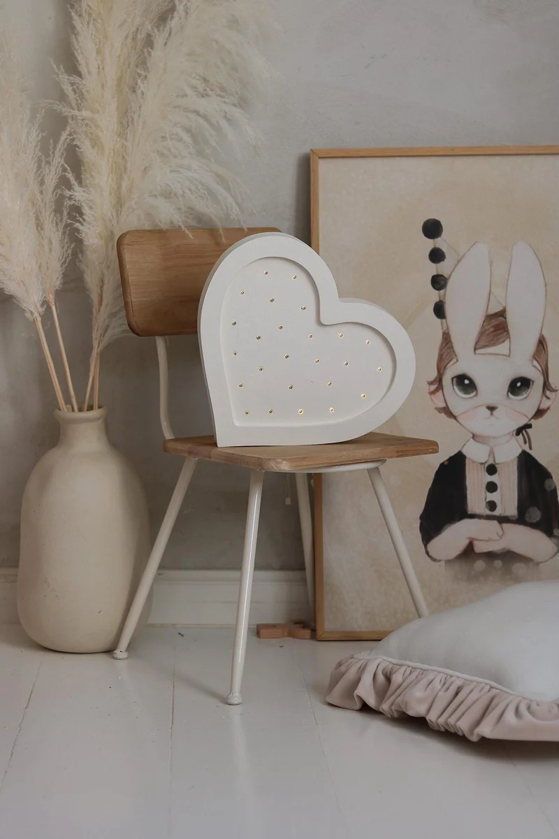 Little Lights Heart Night Light | White