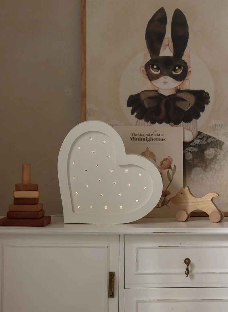 Little Lights Heart Night Light | White