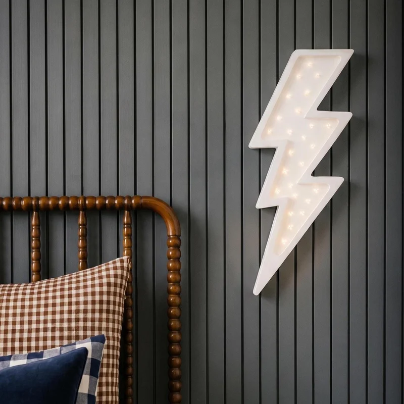 Little Lights Lightning Bolt Night Light | White