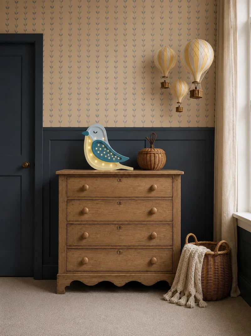 Little Lights Bird Night Light | Turquoise Yellow