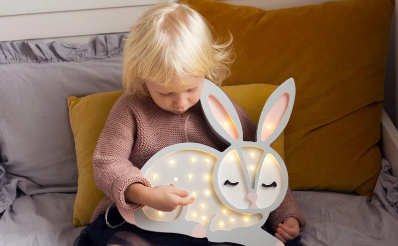Little Lights Bunny Night Ligh | Light Gray