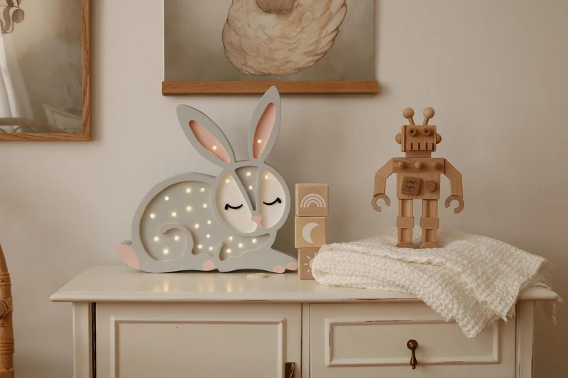 Little Lights Bunny Night Ligh | Light Gray