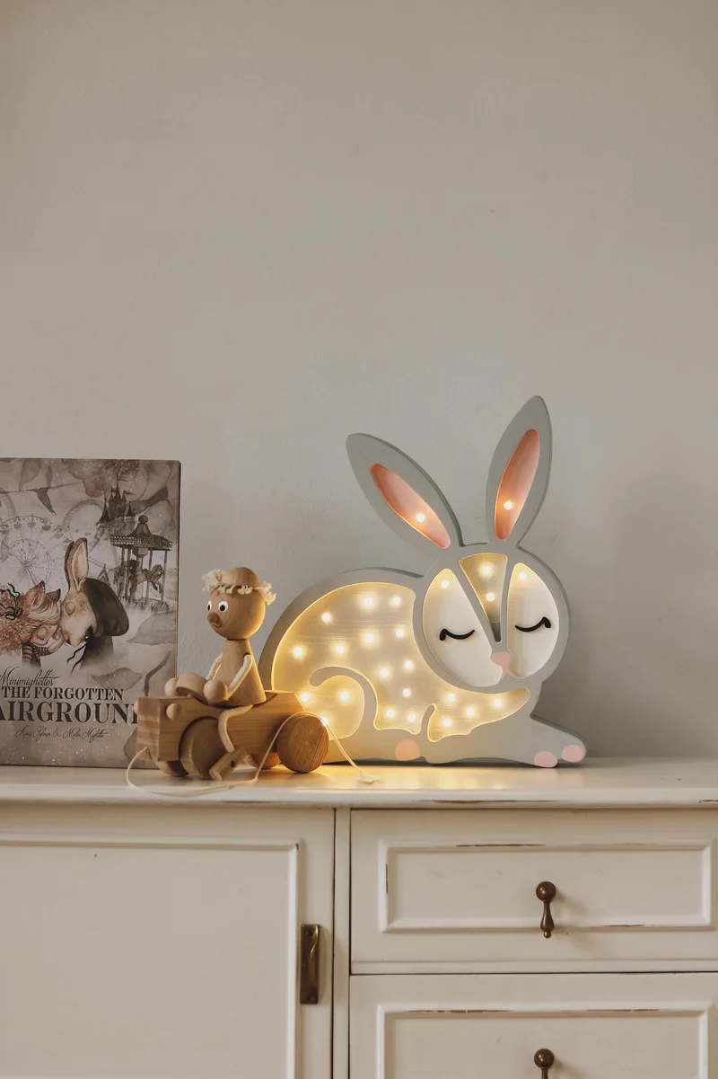 Little Lights Bunny Night Ligh | Light Gray