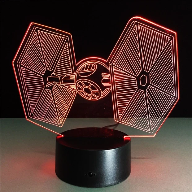 Star Wars TIE Fighter Farbwechsel Lampe 3D Effekt