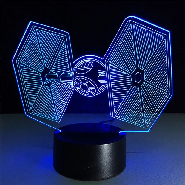 Star Wars TIE Fighter Farbwechsel Lampe 3D Effekt