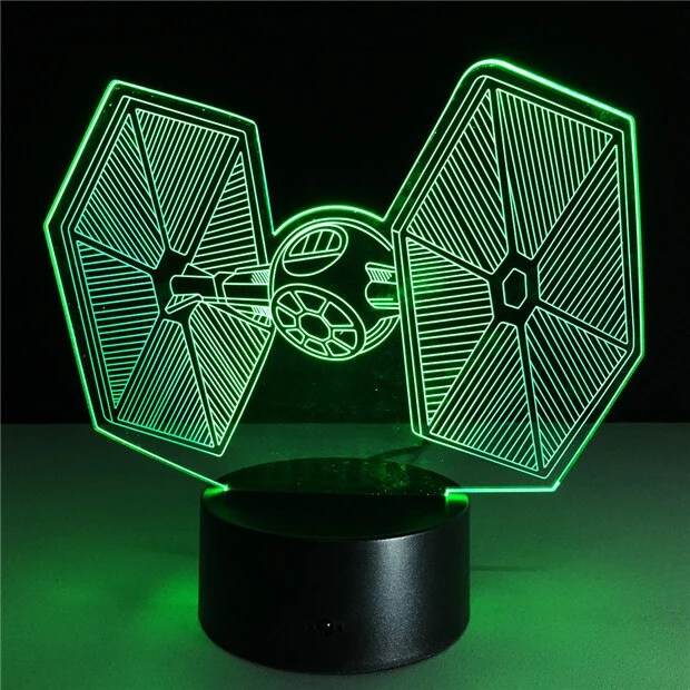 Star Wars TIE Fighter Farbwechsel Lampe 3D Effekt