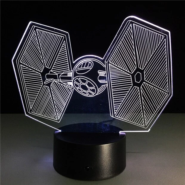 Star Wars TIE Fighter Farbwechsel Lampe 3D Effekt