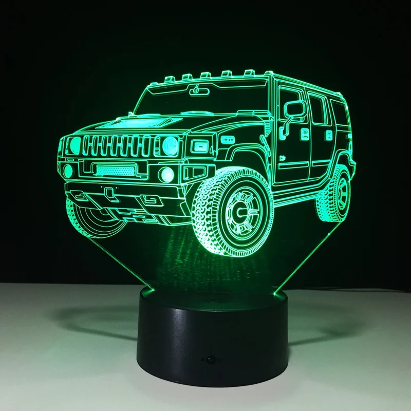 SUV Hummer Lampe mit 3D Effekt und Farbwechsel
