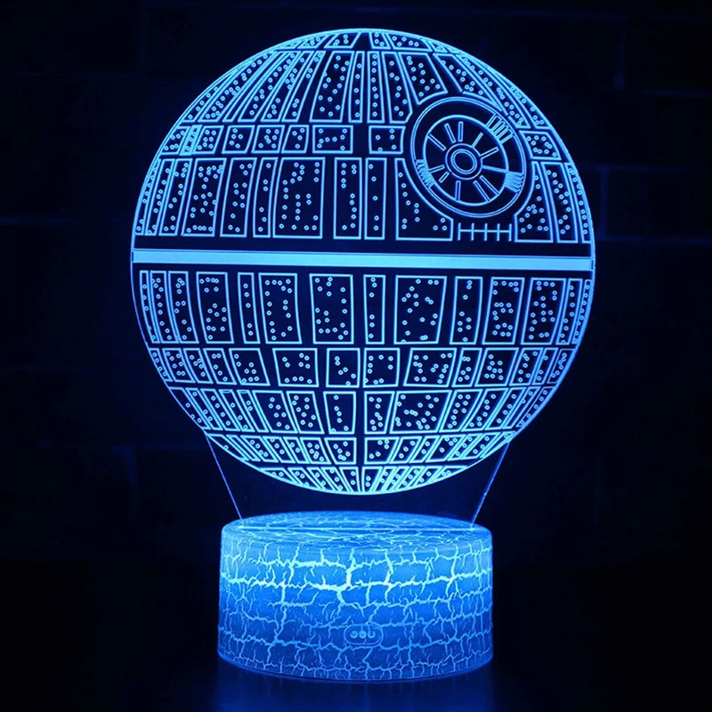 3D Todesstern Lampe aus Star Wars - Mit Farbwechsel (7 Farben)