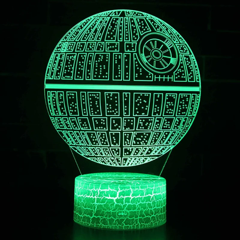 3D Todesstern Lampe aus Star Wars - Mit Farbwechsel (7 Farben)