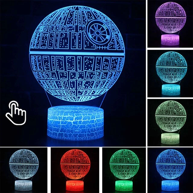 3D Todesstern Lampe aus Star Wars - Mit Farbwechsel (7 Farben)