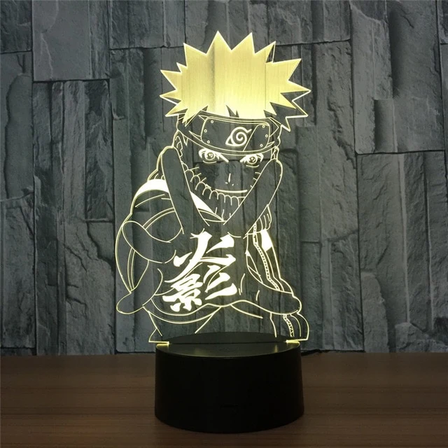 Naruto Nachtlicht Lampe mit 7 Farben im Wechsel und 3D Effekt