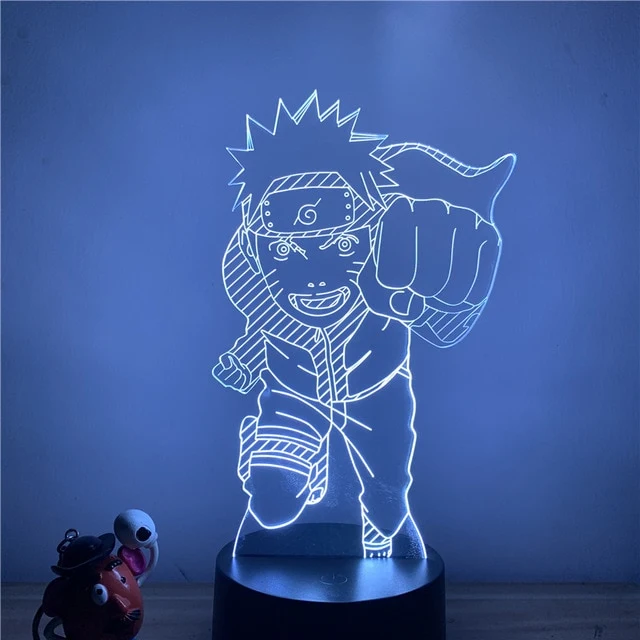 Naruto Nachtlicht Lampe mit 7 Farben im Wechsel und 3D Effekt