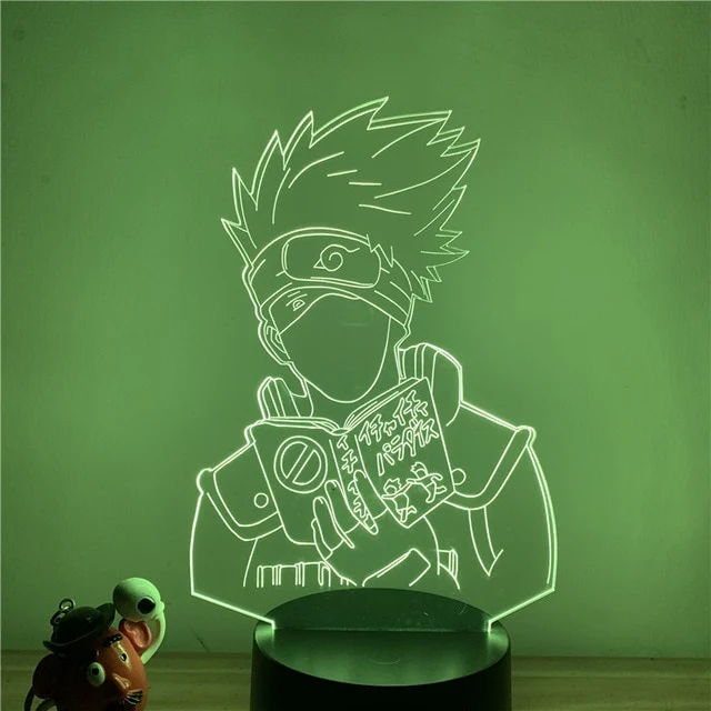 Naruto Nachtlicht Lampe mit 7 Farben im Wechsel und 3D Effekt