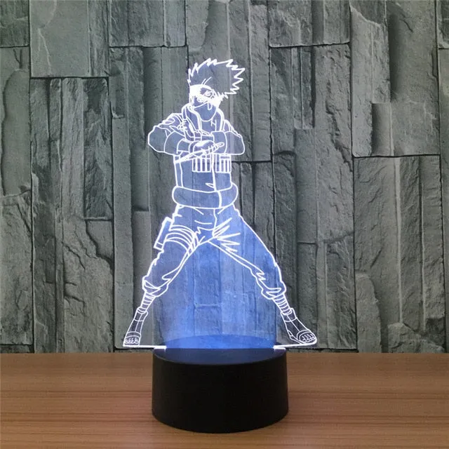 Naruto Nachtlicht Lampe mit 7 Farben im Wechsel und 3D Effekt