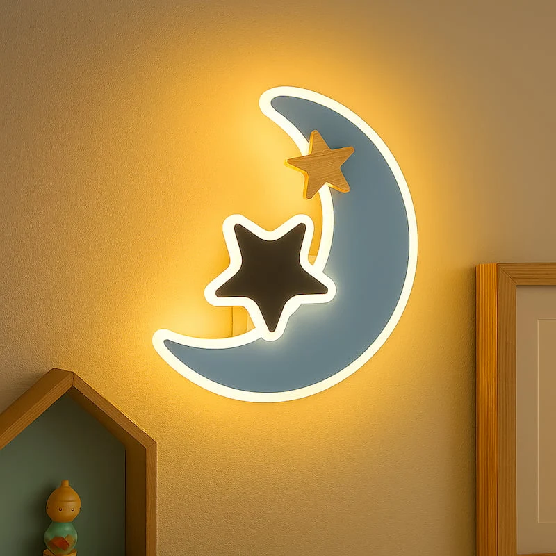 Veilleuse murale lune et étoile | LunaStella