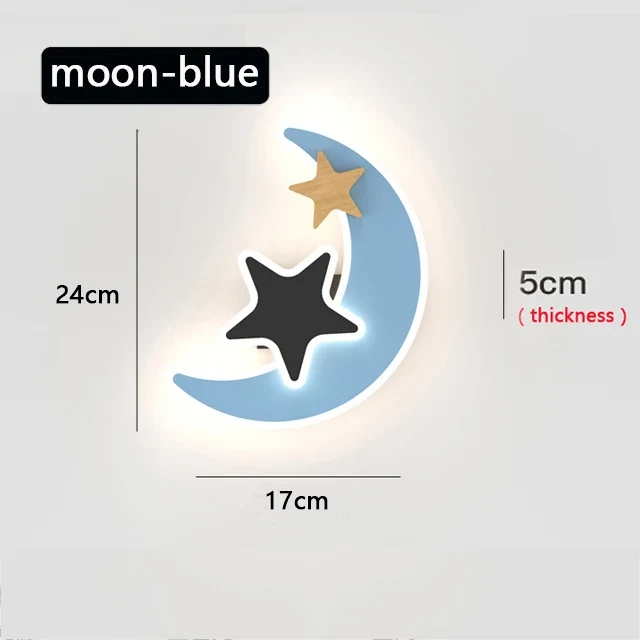 Veilleuse murale lune et étoile | LunaStella