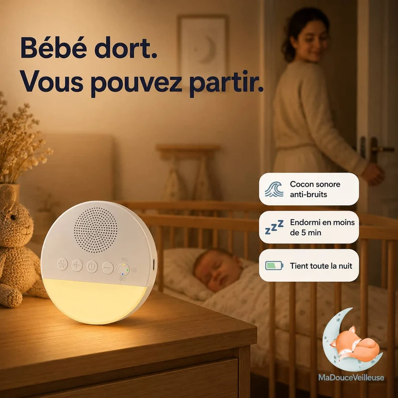 Veilleuse bruit blanc pour bébé - WhiteNoisy