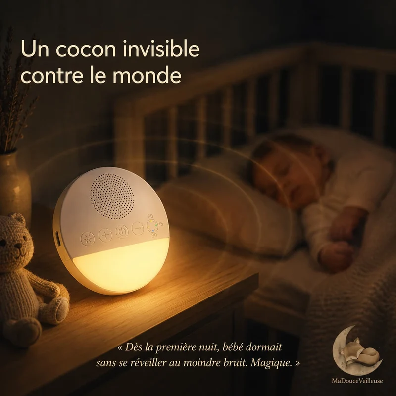 Veilleuse bruit blanc pour bébé - WhiteNoisy
