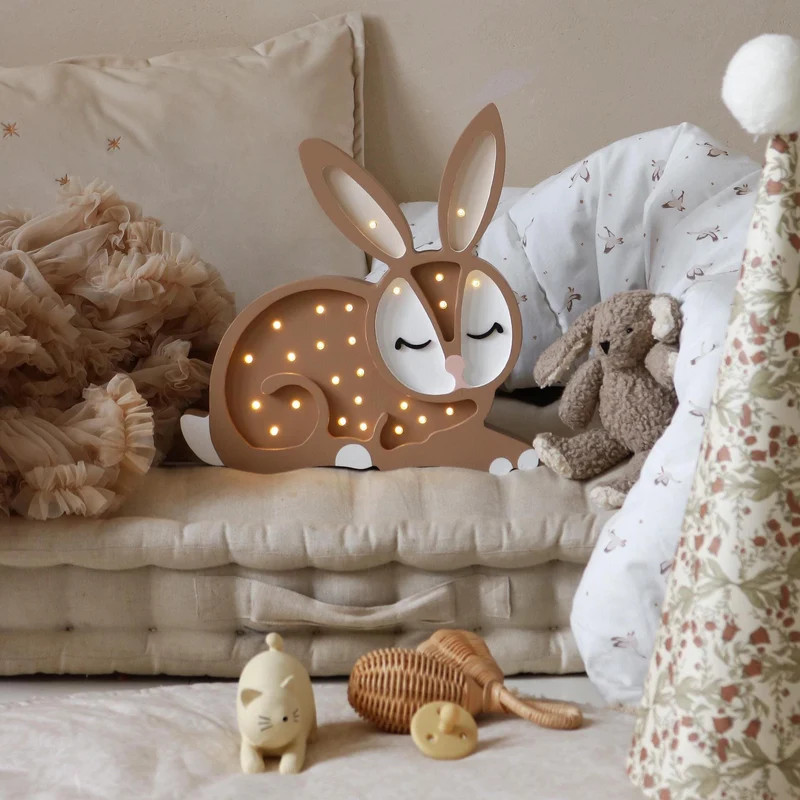 Little Lights Bunny Night Light | Chocolate