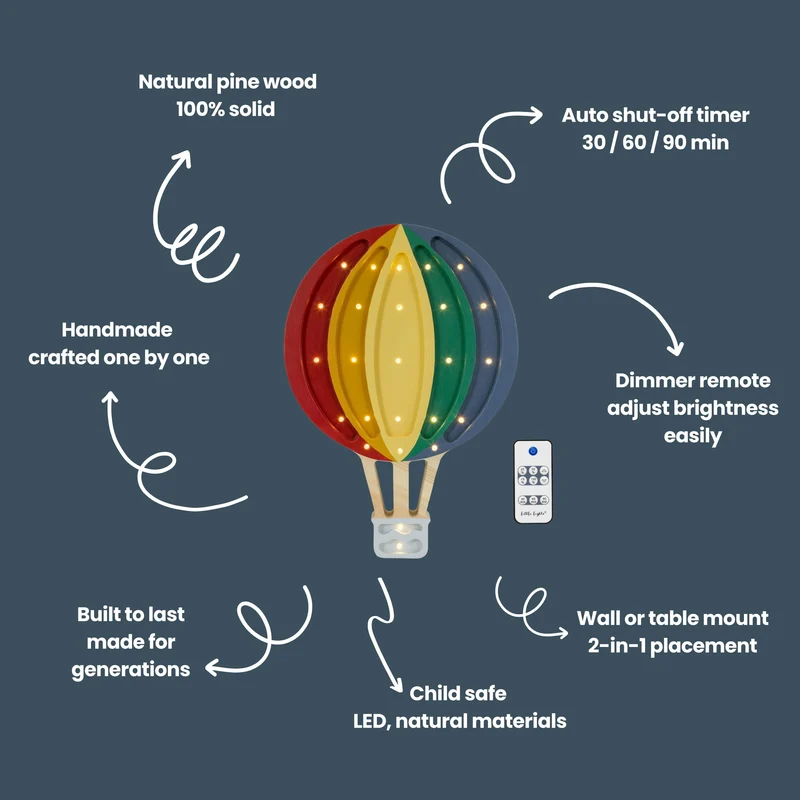 Little Lights Hot Air Balloon Night Light | Circus Joy