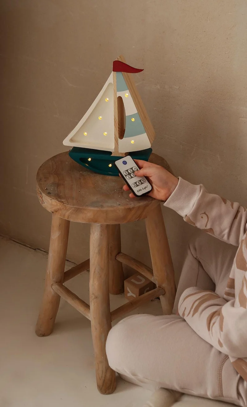 Little Lights Sailboat Night Light | Teal