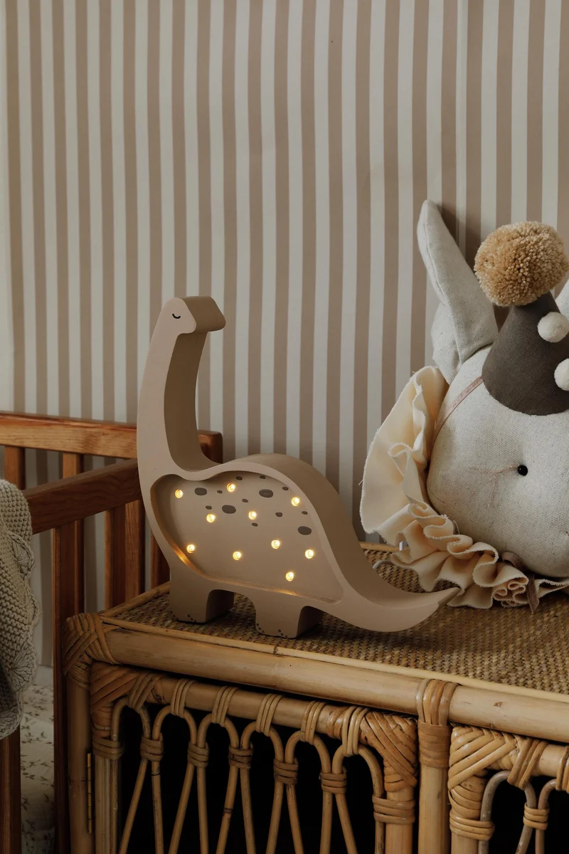 Little Lights Dino Diplodocus Mini Night Light | Cappuccino
