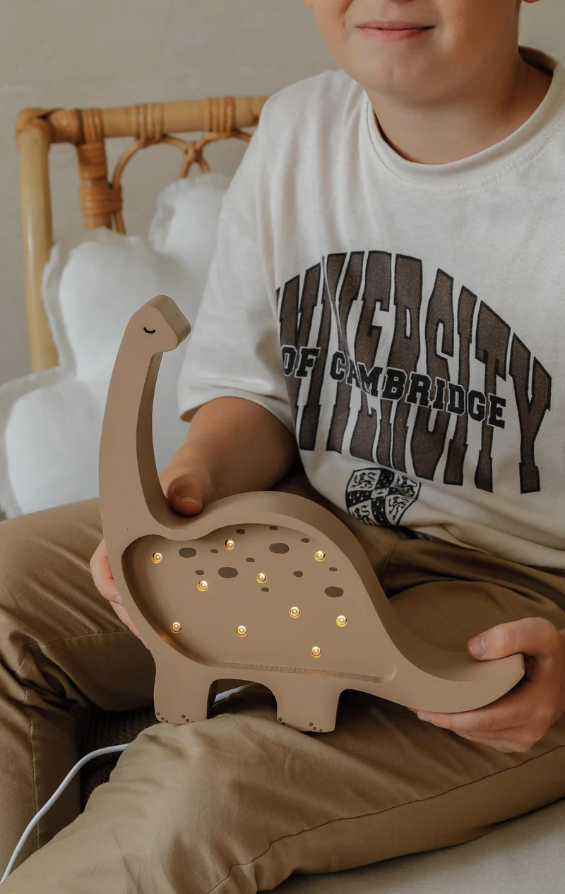 Little Lights Dino Diplodocus Mini Night Light | Cappuccino