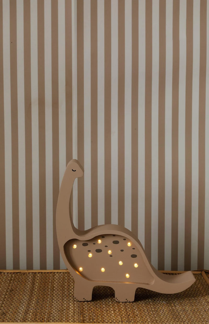 Little Lights Dino Diplodocus Mini Night Light | Cappuccino