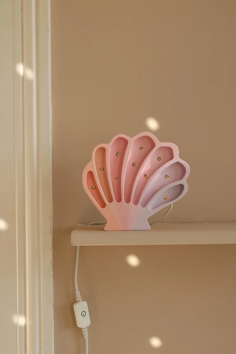 Little Lights Seashell Night Light | Mermaids Pink