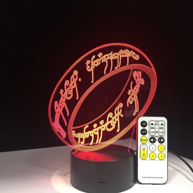 Herr der Ringe Lampe - mit 3D Effekt und Farbwechsel