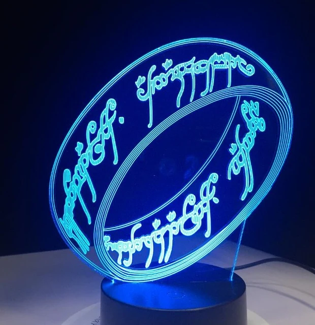 Herr der Ringe Lampe - mit 3D Effekt und Farbwechsel
