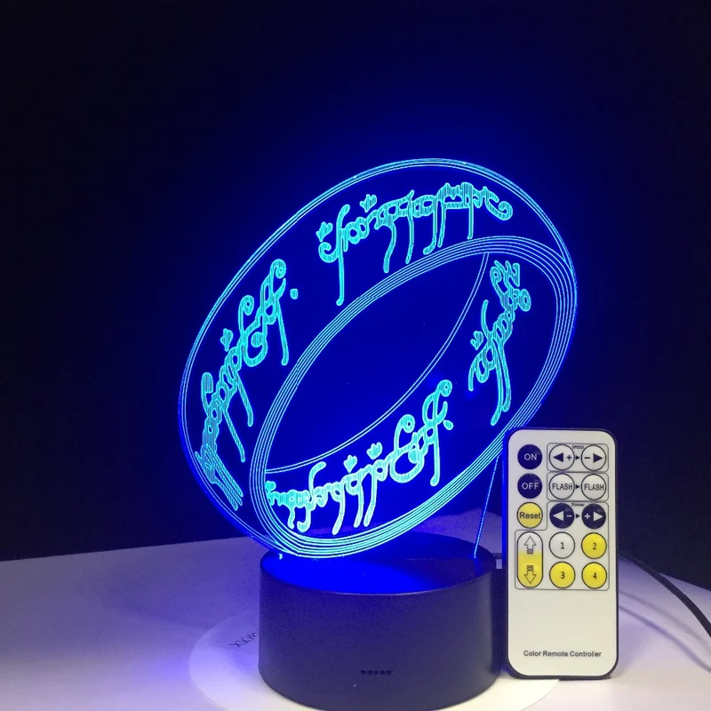 Herr der Ringe Lampe - mit 3D Effekt und Farbwechsel