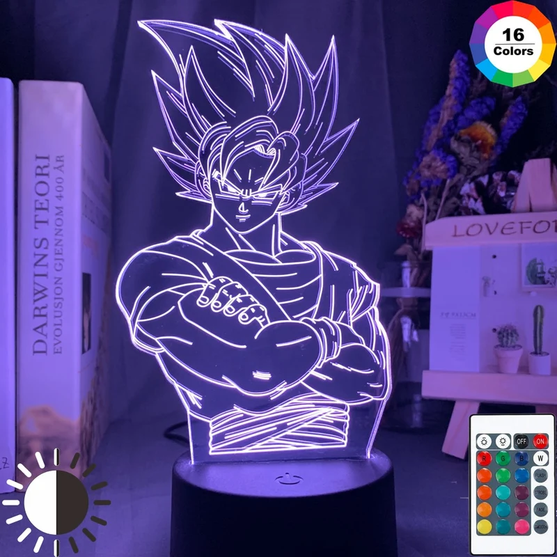 Dragon Ball Z Vegeta Super Saiyan Lampe mit 3D LED Effekt