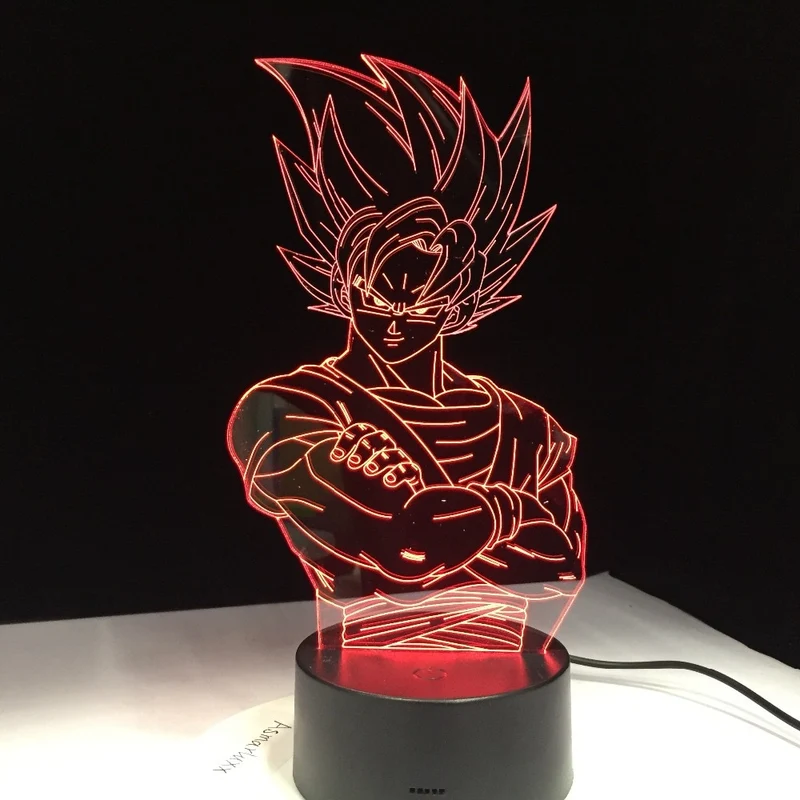 Dragon Ball Z Vegeta Super Saiyan Lampe mit 3D LED Effekt