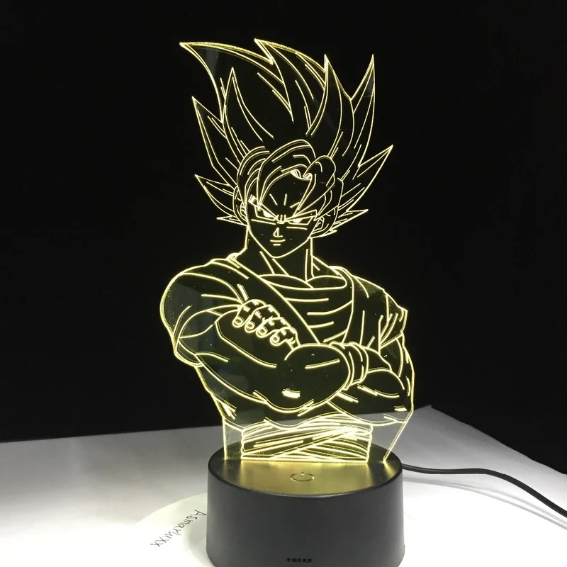 Dragon Ball Z Vegeta Super Saiyan Lampe mit 3D LED Effekt