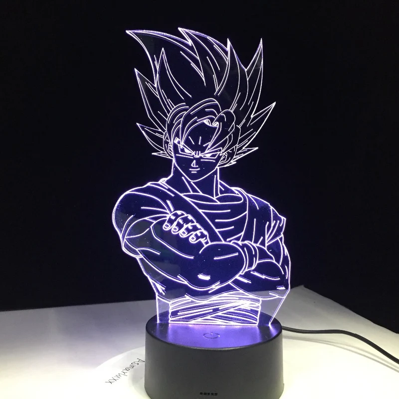 Dragon Ball Z Vegeta Super Saiyan Lampe mit 3D LED Effekt