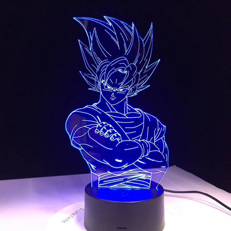 Dragon Ball Z Vegeta Super Saiyan Lampe mit 3D LED Effekt