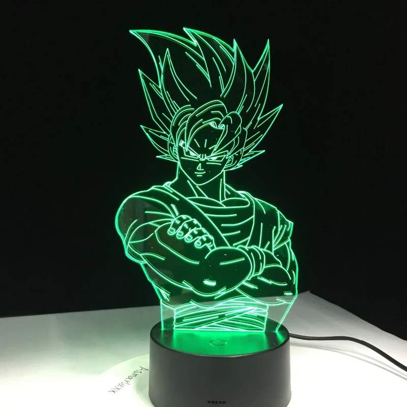 Dragon Ball Z Vegeta Super Saiyan Lampe mit 3D LED Effekt