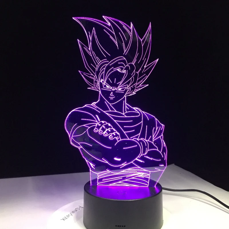 Dragon Ball Z Vegeta Super Saiyan Lampe mit 3D LED Effekt