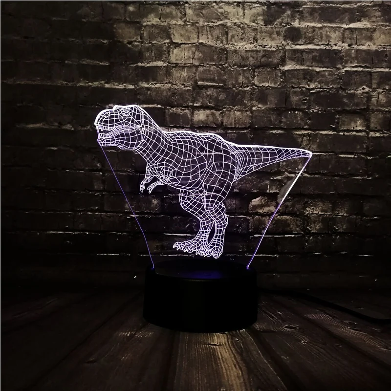 Tyrannosaurus Rex T-Rex Lampe mit Farbwechsel Nachtlicht Tischlampe