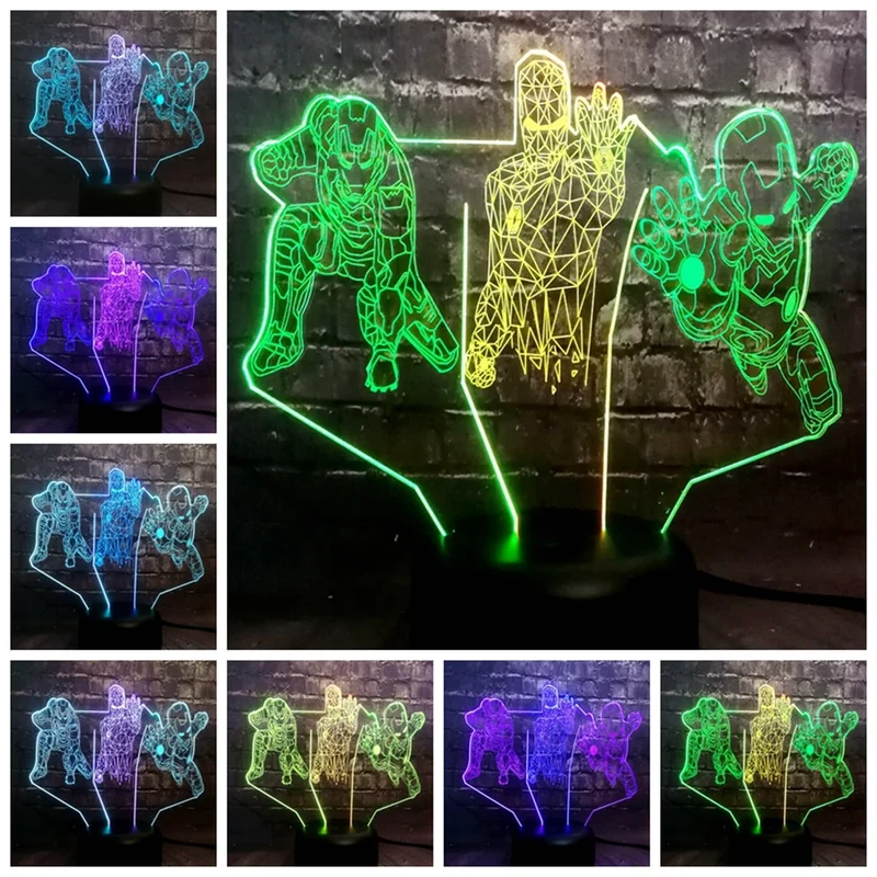Avengers Marvel Super Iron Man LED Mixed Tischlampe