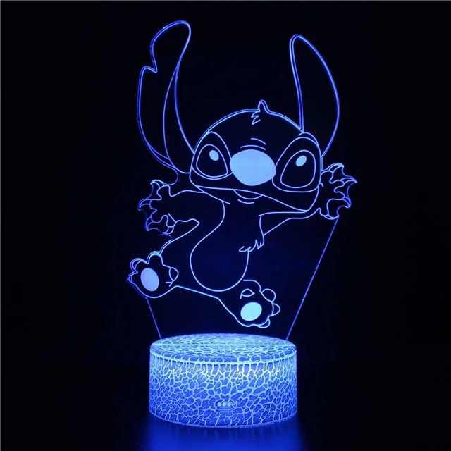 Stitch Lampe mit 3D Effekt und Farbwechsel