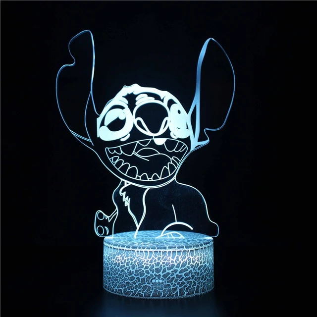 Stitch Lampe mit 3D Effekt und Farbwechsel