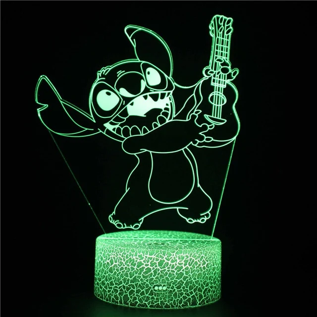 Stitch Lampe mit 3D Effekt und Farbwechsel