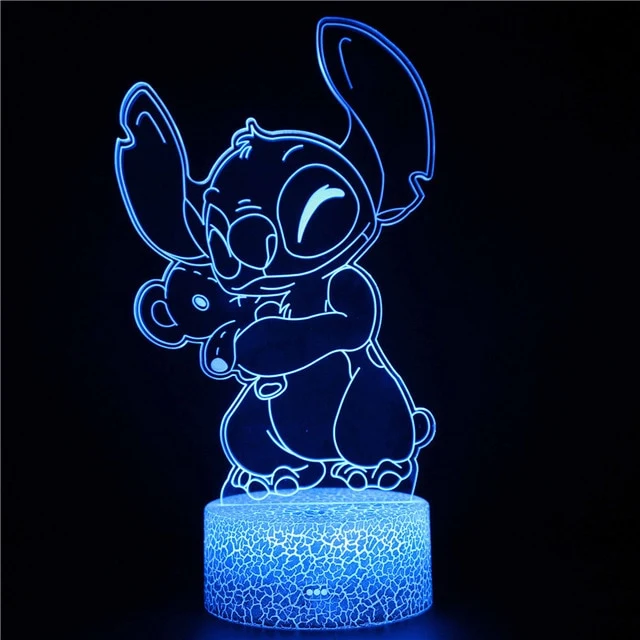 Stitch Lampe mit 3D Effekt und Farbwechsel