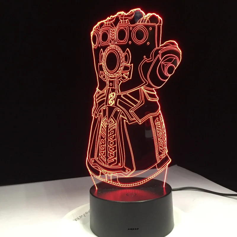 Thanos Infinity Gauntlet Avengers 3D LED Lampe mit Farbwechsel